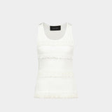 T-Shirt Fitted Ruffle Frill - Simone Rocha - Coton - Blanc