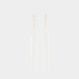 Boucles D'oreilles Slim Bow Ribbon - Simone Rocha - Cristal - Blanc