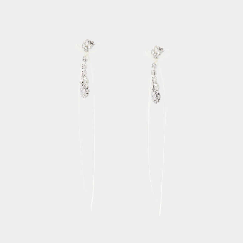 Boucles D'oreilles Victorian Bow - Simone Rocha - Cristal - Beige