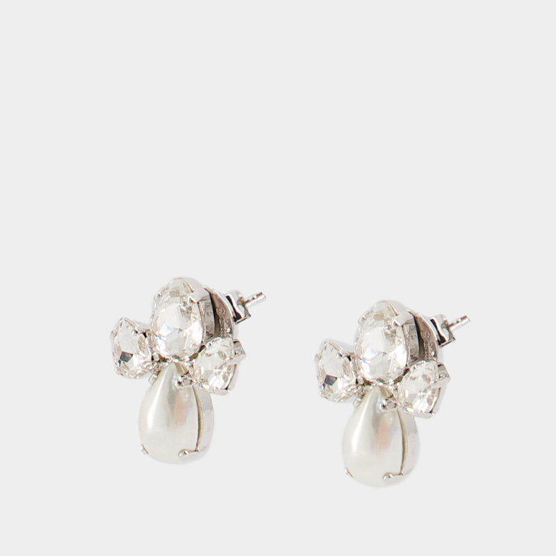 Boucles D'oreilles Victorian Floret - Simone Rocha - Perle - Blanc