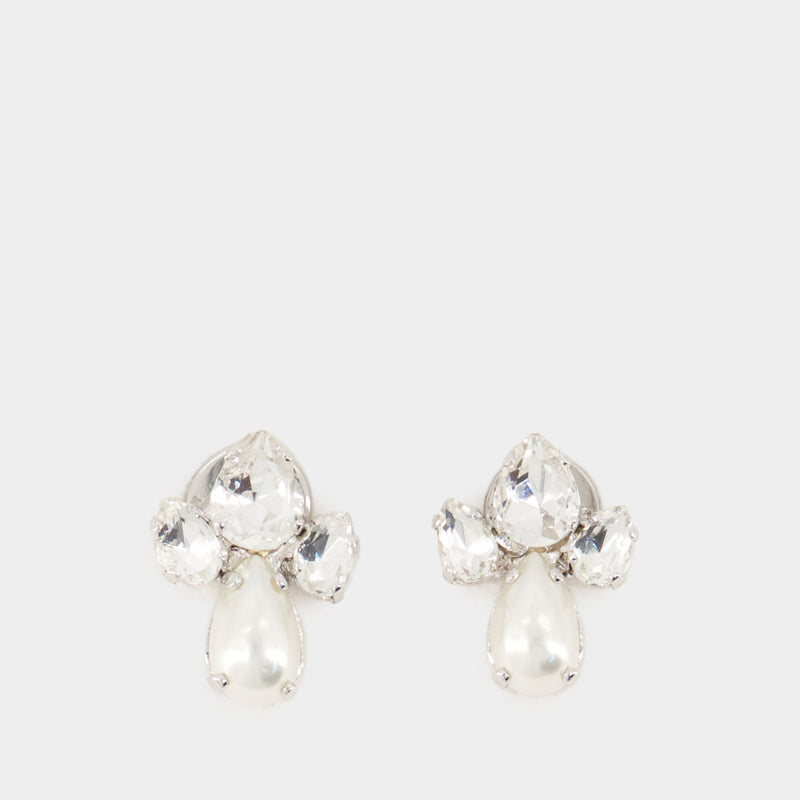 Boucles D'oreilles Victorian Floret - Simone Rocha - Perle - Blanc