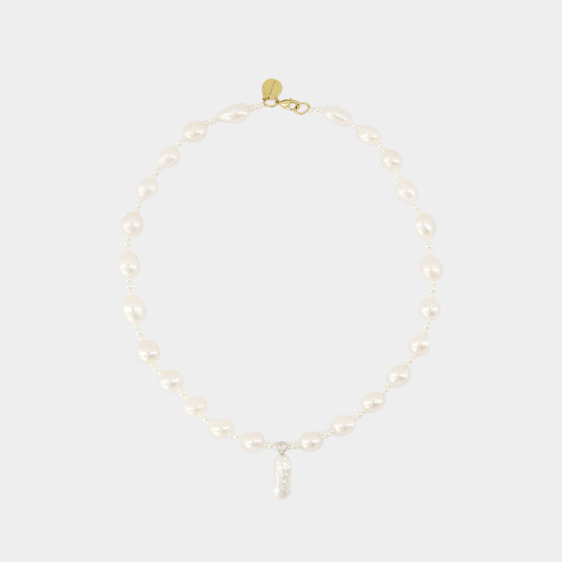 Collier Baroque Pearl Staccato Pattern - Simone Rocha - Perle - Argenté