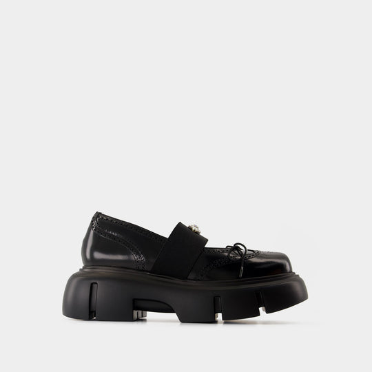 Ballerines Platform Ballet Brogues - Simone Rocha - Cuir - Noir