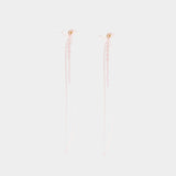 Boucles D'oreilles Slim Bow Ribbon - Simone Rocha - Cristal - Rose