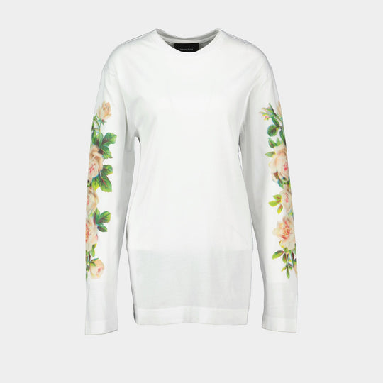 T-Shirt Rose Banquet - Simone Rocha - Coton - Blanc