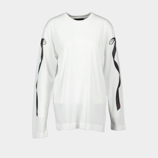 T-Shirt Bow Tail - Simone Rocha - Coton - Blanc