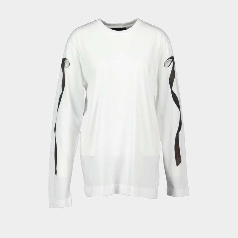 T-Shirt Bow Tail - Simone Rocha - Coton - Blanc
