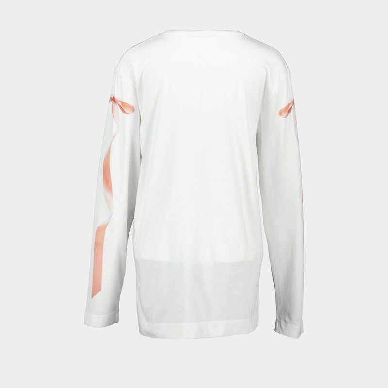 T-Shirt Bow Tail - Simone Rocha - Coton - Blanc