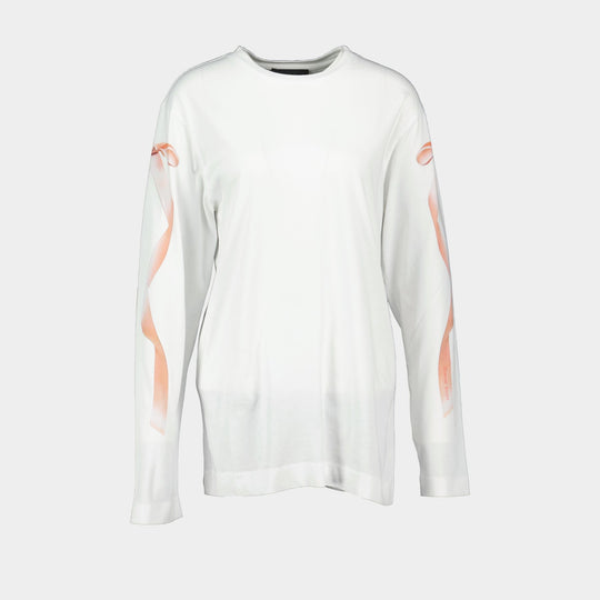 T-Shirt Bow Tail - Simone Rocha - Coton - Blanc