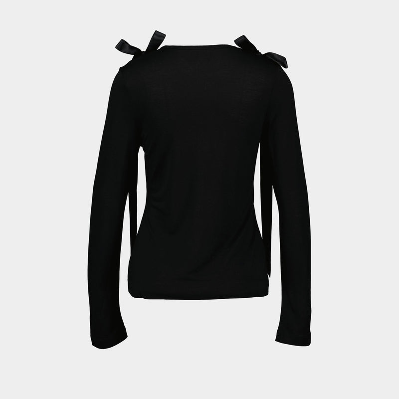 T-Shirt Bow Tail - Simone Rocha - Synthétique - Noir
