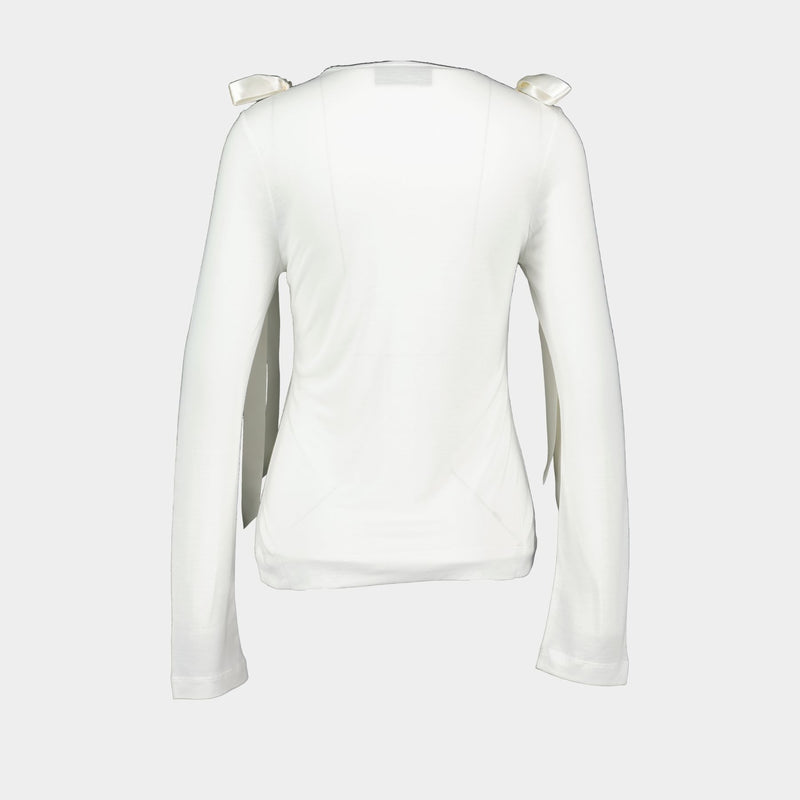 T-Shirt Bow Tail - Simone Rocha - Synthétique - Blanc