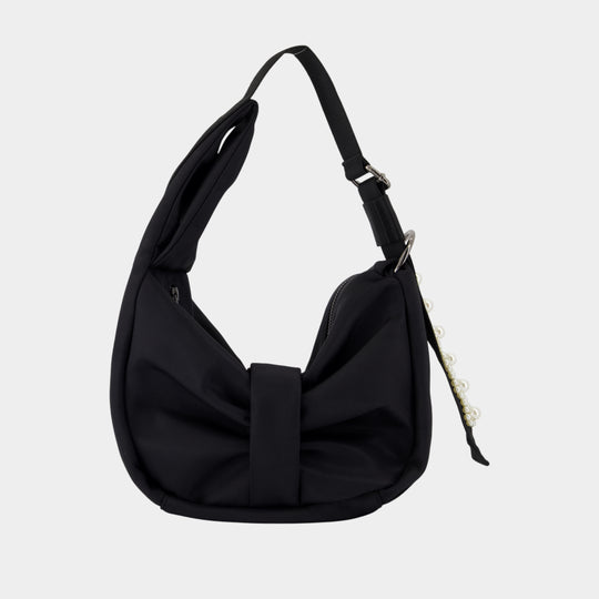 Sac Porté Épaule Mini Sling Bow - Simone Rocha - Nylon - Noir