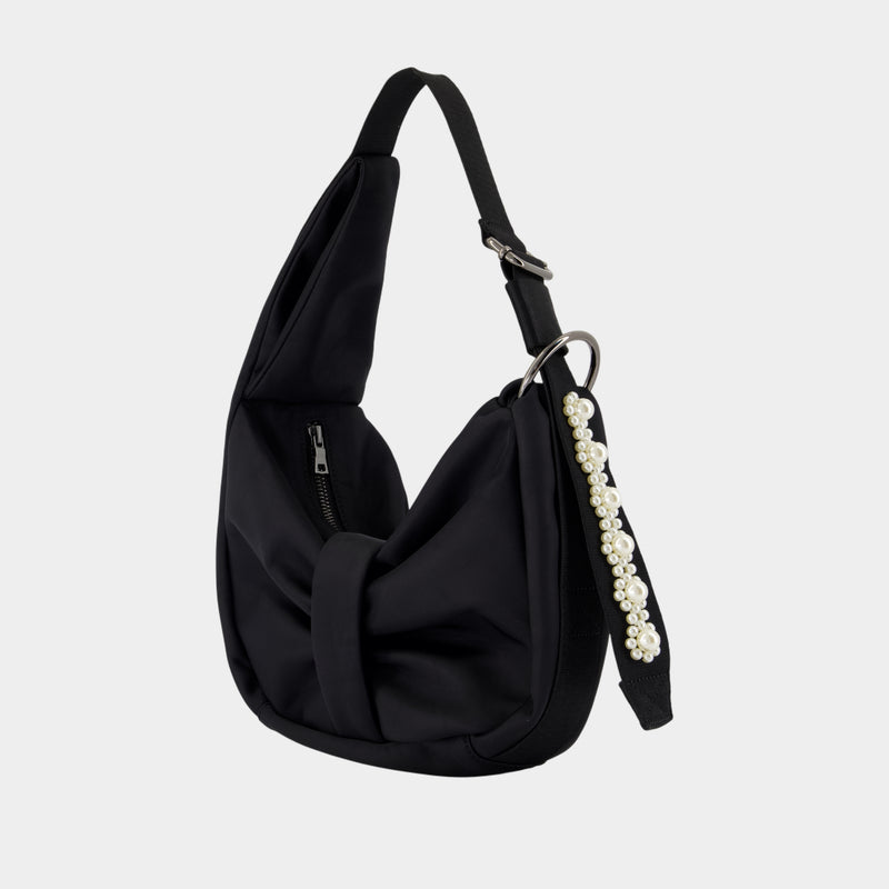 Sac Porté Épaule Mini Sling Bow - Simone Rocha - Nylon - Noir