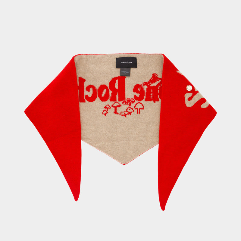 Écharpe Logo - Simone Rocha - Laine - Rouge