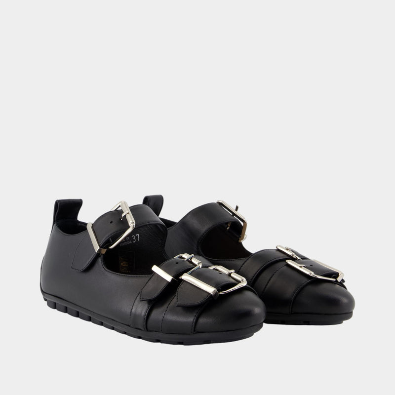 Ballerines Buckle Grip - Simone Rocha - Cuir - Noir