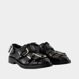 Mocassins Buckle Brogue - Simone Rocha - Cuir - Noir