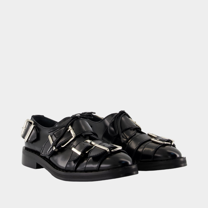 Mocassins Buckle Brogue - Simone Rocha - Cuir - Noir