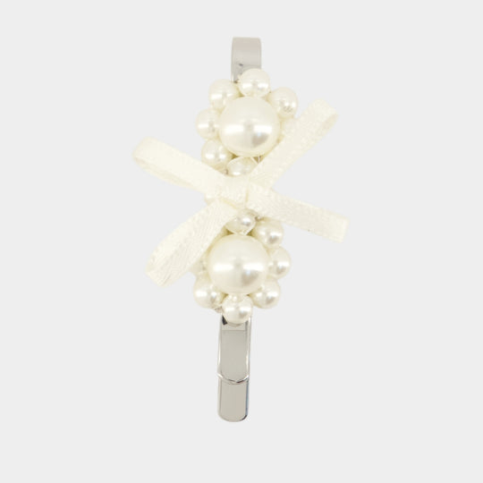 Barrettes Mini Flower - Simone Rocha - Perle - Blanc