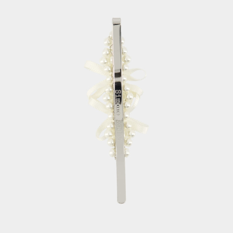 Barrettes Petite Bow - Simone Rocha - Perle - Blanc