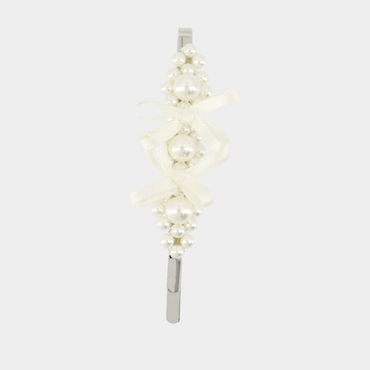 Barrettes Petite Bow - Simone Rocha - Perle - Blanc