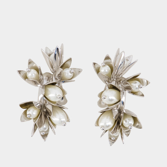 Boucles D'oreilles Flower  - Simone Rocha - Perles - Argenté