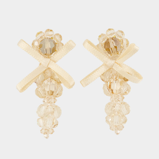 Boucles D'oreilles Petite Bow - Simone Rocha - Crystal - Jaune