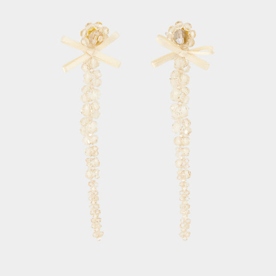 Boucles D'oreilles Petite Bow Drip - Simone Rocha - Crystal - Jaune