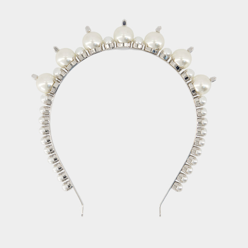 Barrettes Tiara - Simone Rocha - Perle - Blanc
