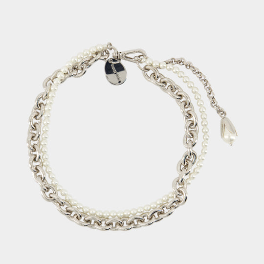 Collier Pearl & Chain - Simone Rocha - Perle - Argenté