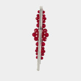Barrettes Large Flower Hair Clip - Simone Rocha - Laiton - Rouge
