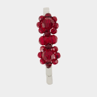 Barrettes Mini Flower - Simone Rocha - Crystal - Rouge
