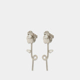 Boucles D'oreilles Blooming Poppy - Simone Rocha - Métal - Argenté