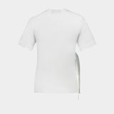T-Shirt Bow Sash Easy - Simone Rocha - Lyocell - Ivoire