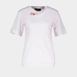 T-Shirt Boy W/ Emb - Simone Rocha - Coton - Pink