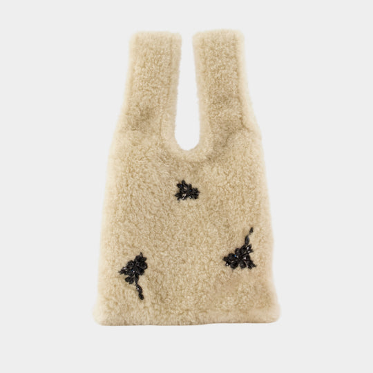 Cabas Mini - Simone Rocha - Fausse Fourrure - Beige