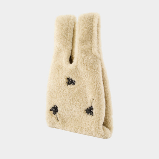 Cabas Mini - Simone Rocha - Fausse Fourrure - Beige