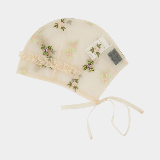 Bonnet Frill - Simone Rocha - Synthétique - Beige