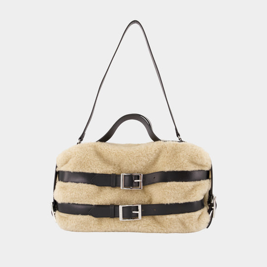 Sac À Main Biker - Simone Rocha - Fausse Fourrure - Beige
