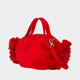 Sac À Main Mini Double Ribbon Rosette - Simone Rocha - Nylon - Rouge