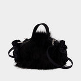 Sac À Main Mini Double Ribbon - Simone Rocha - Fausse Fourrure - Noir