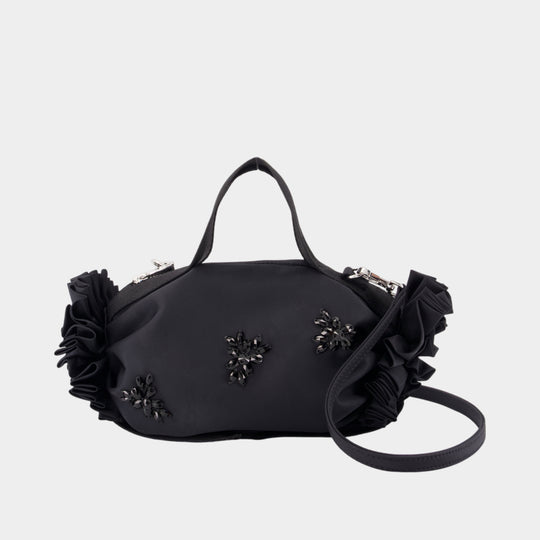 Sac À Main Mini Double Ribbon Rosette - Simone Rocha - Nylon - Noir