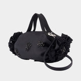 Sac À Main Mini Double Ribbon Rosette - Simone Rocha - Nylon - Noir