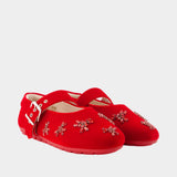 Ballerines Mary Jane Turbo Emb - Simone Rocha - Synthétique - Rouge