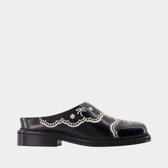 Sandales Floral Lace - Simone Rocha - Cuir - Noir