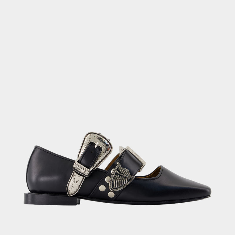 Ballerines Aj1408 - Toga Pulla - Cuir - Noir