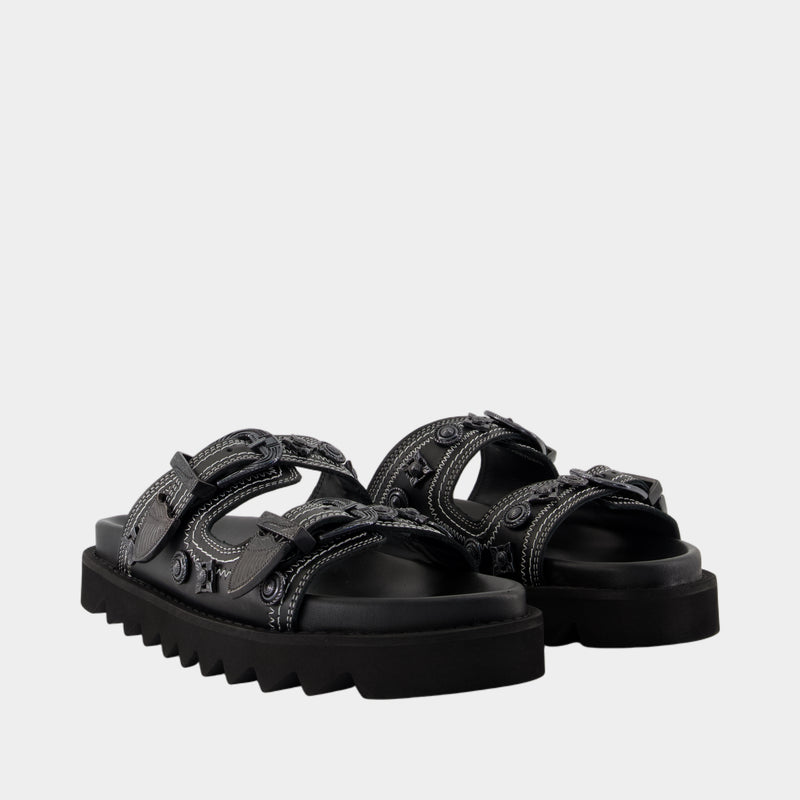 Sandales Aj1432 - Toga Pulla - Cuir - Noir