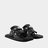 Sandales Aj1461 - Toga Pulla - Cuir - Noir