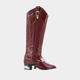 Bottes Aj721 - Toga Pulla - Cuir - Bordeaux