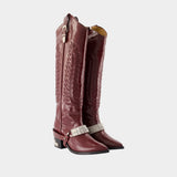 Bottes Aj721 - Toga Pulla - Cuir - Bordeaux