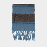 Écharpe Alex - Samsoe Samsoe - Laine - Bleu